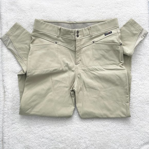 Kerrits Fleece Lined Breeches, XL, Equestrian Horse Riding Pants, Tan - Picture 1 of 6